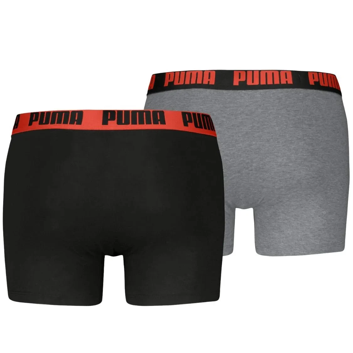 2-Pack Basic Boxer Briefs, Black/Grey w/ fierce red - Image 8