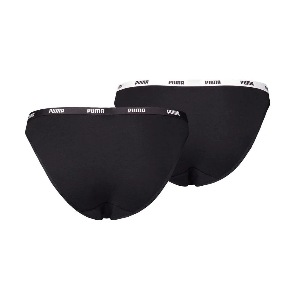 2-Pack Classic Logo Low-Rise Bikini Briefs, Black - Image 2