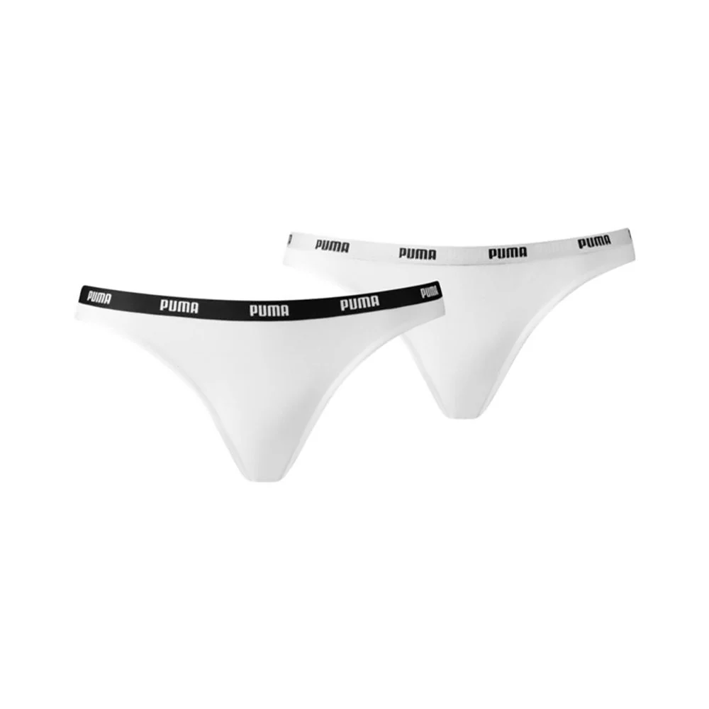 2-Pack Classic Logo Low-Rise Bikini Briefs, White