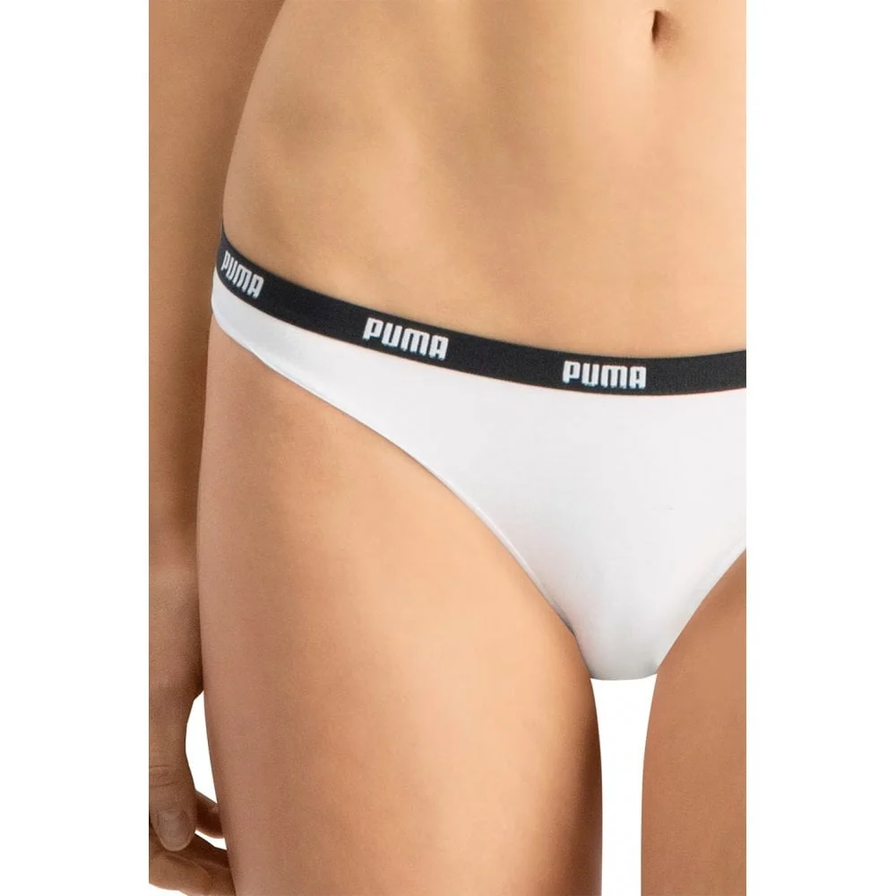 2-Pack Classic Logo Low-Rise Bikini Briefs, White - Image 3
