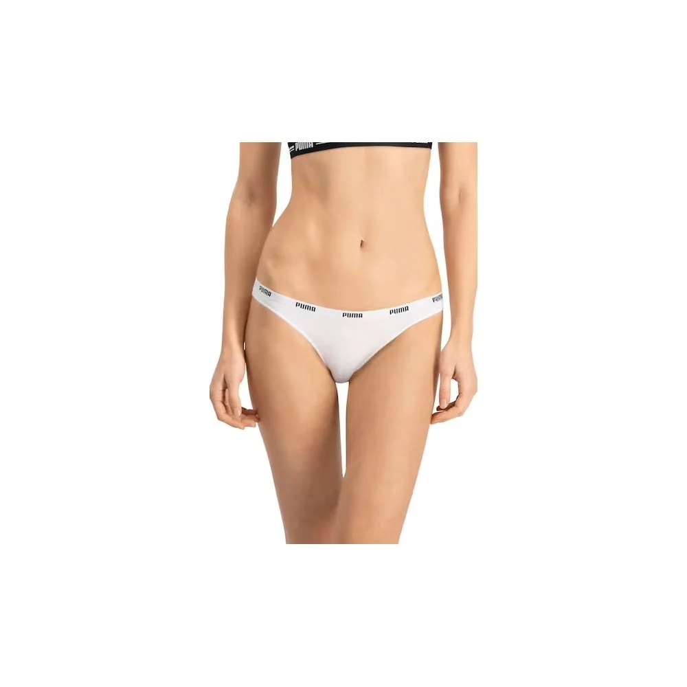 2-Pack Classic Logo Low-Rise Bikini Briefs, White - Image 4