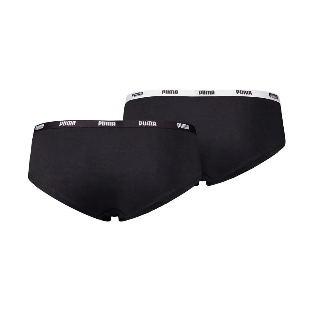 2-Pack Classic Logo Low-Rise Hipster Briefs, Black - Image 2