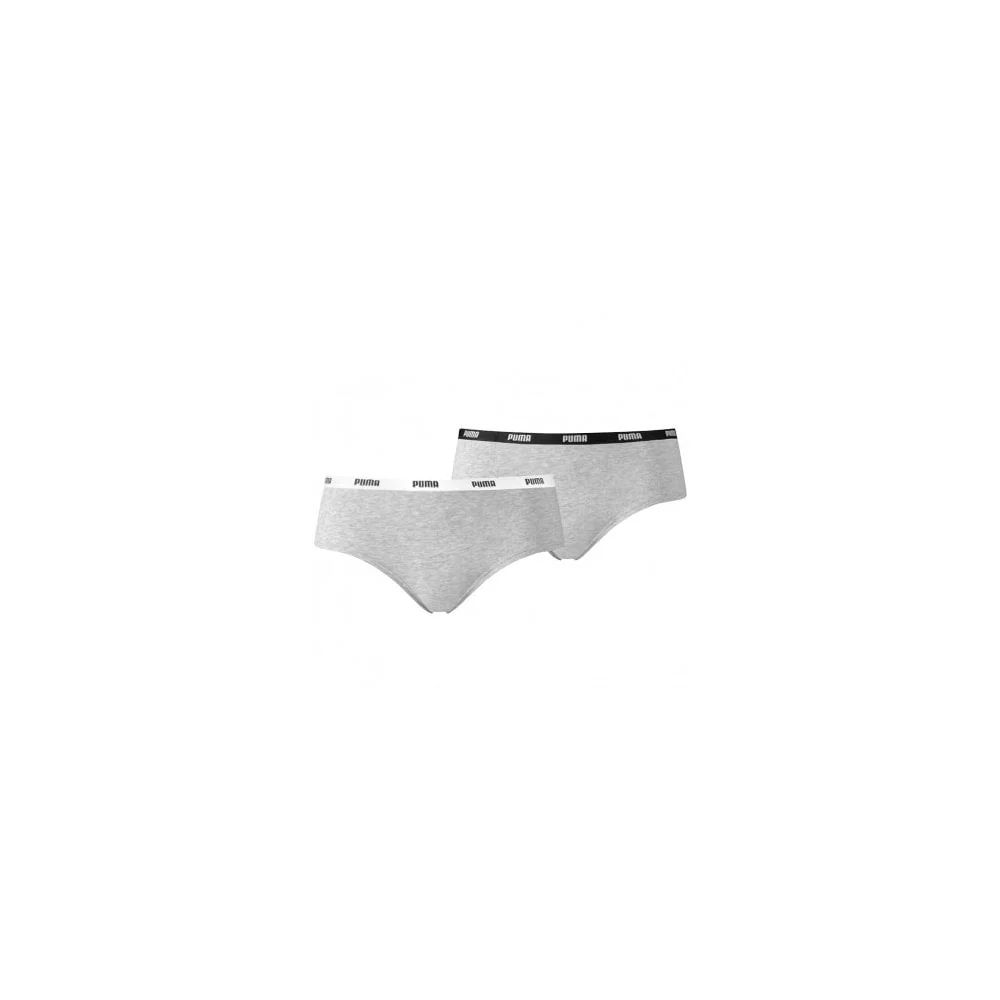 2-Pack Classic Logo Low-Rise Hipster Briefs, Grey Melange