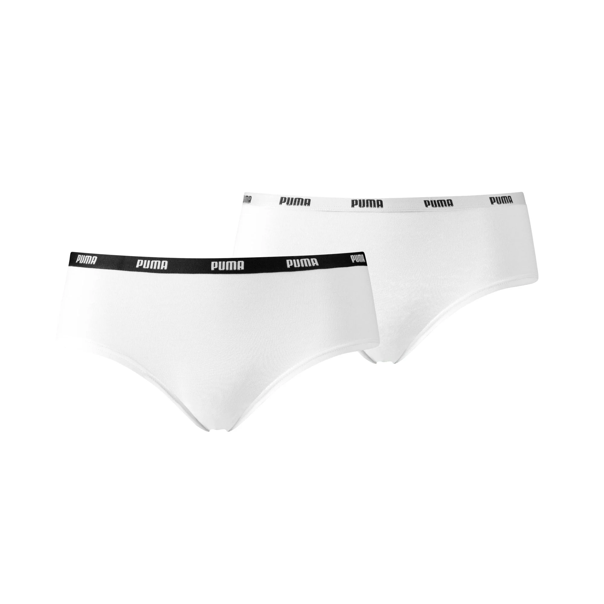 2-Pack Classic Logo Low-Rise Hipster Briefs, White