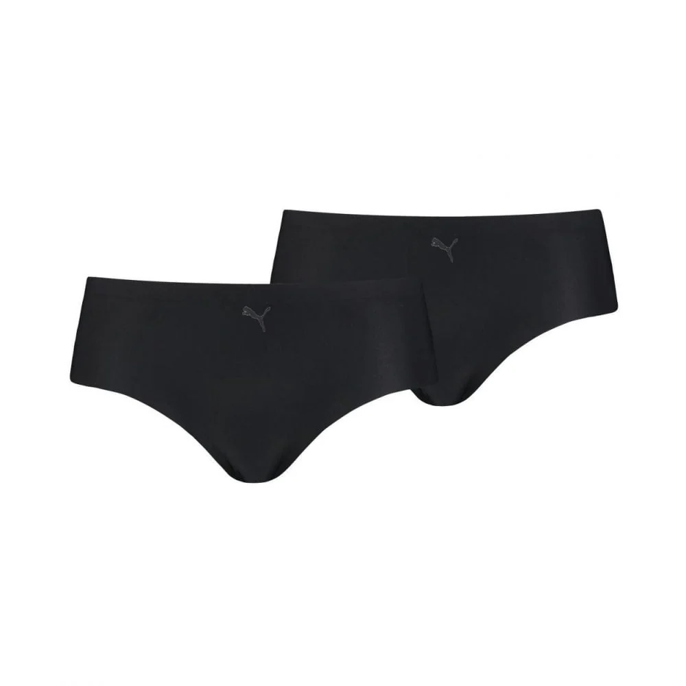2-Pack Microfibre Seamless Mid-Rise Hipster Briefs, Black