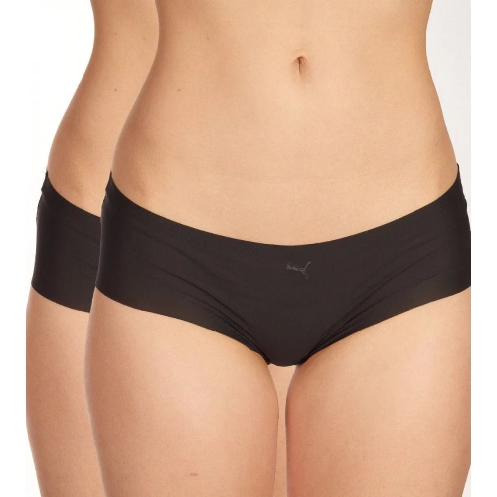 2-Pack Microfibre Seamless Mid-Rise Hipster Briefs, Black - Image 3
