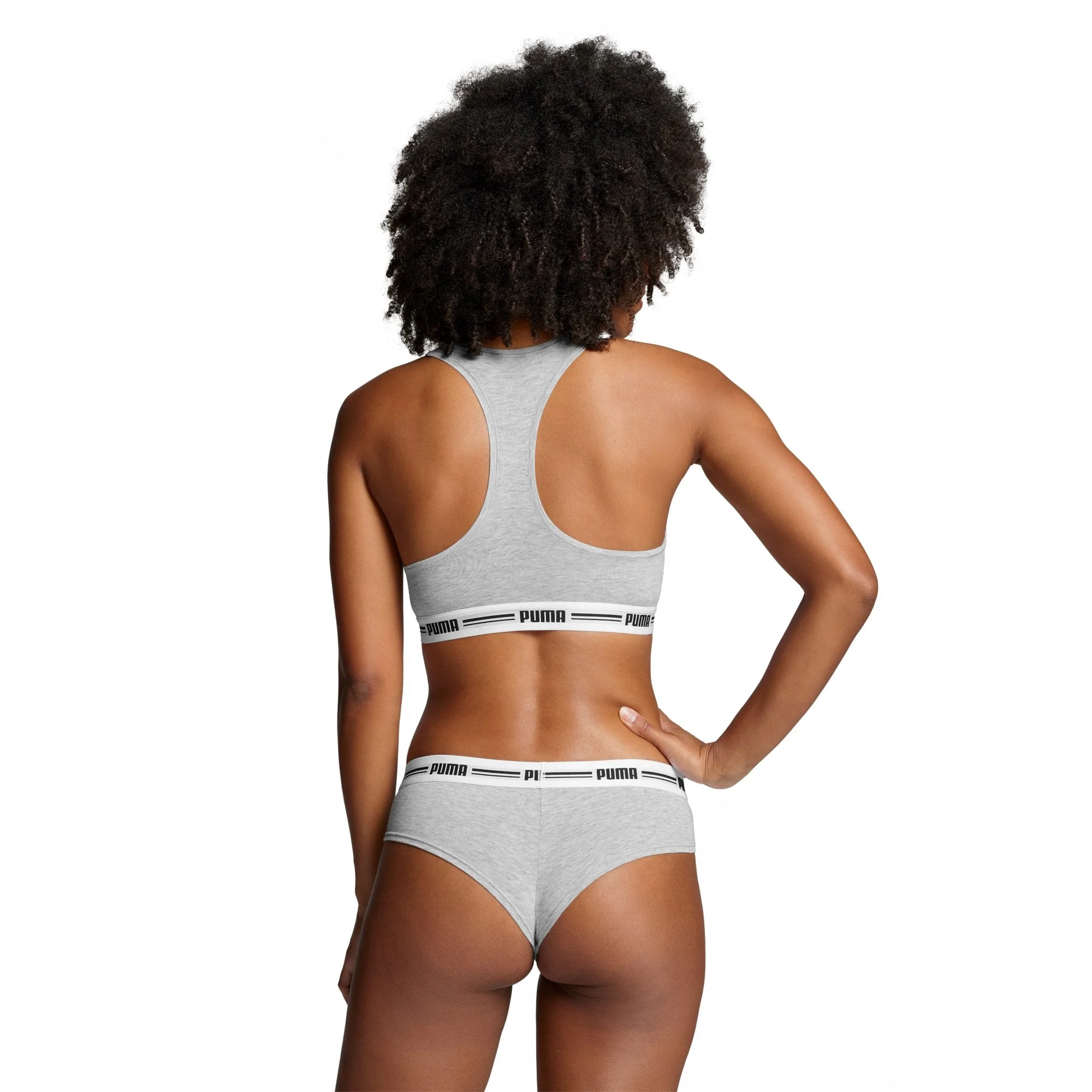2-Pack Striped Logo Mid-Rise Brazilian Briefs, Grey Melange - Image 5