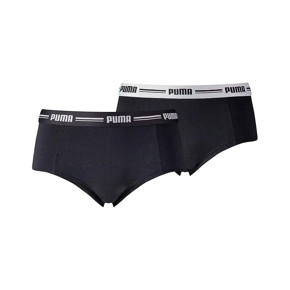 2-Pack Striped Logo Mid-Rise Mini Shorts, Black