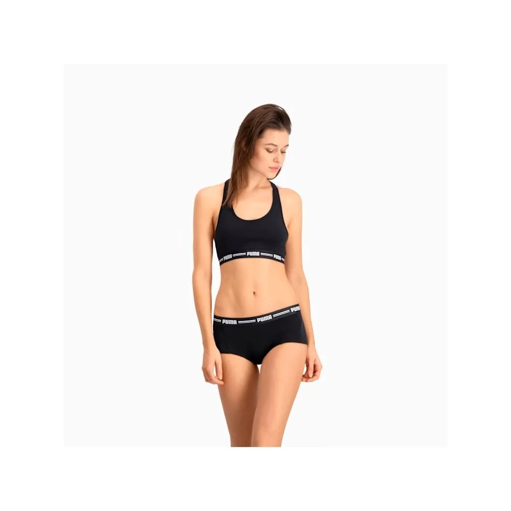 2-Pack Striped Logo Mid-Rise Mini Shorts, Black - Image 7