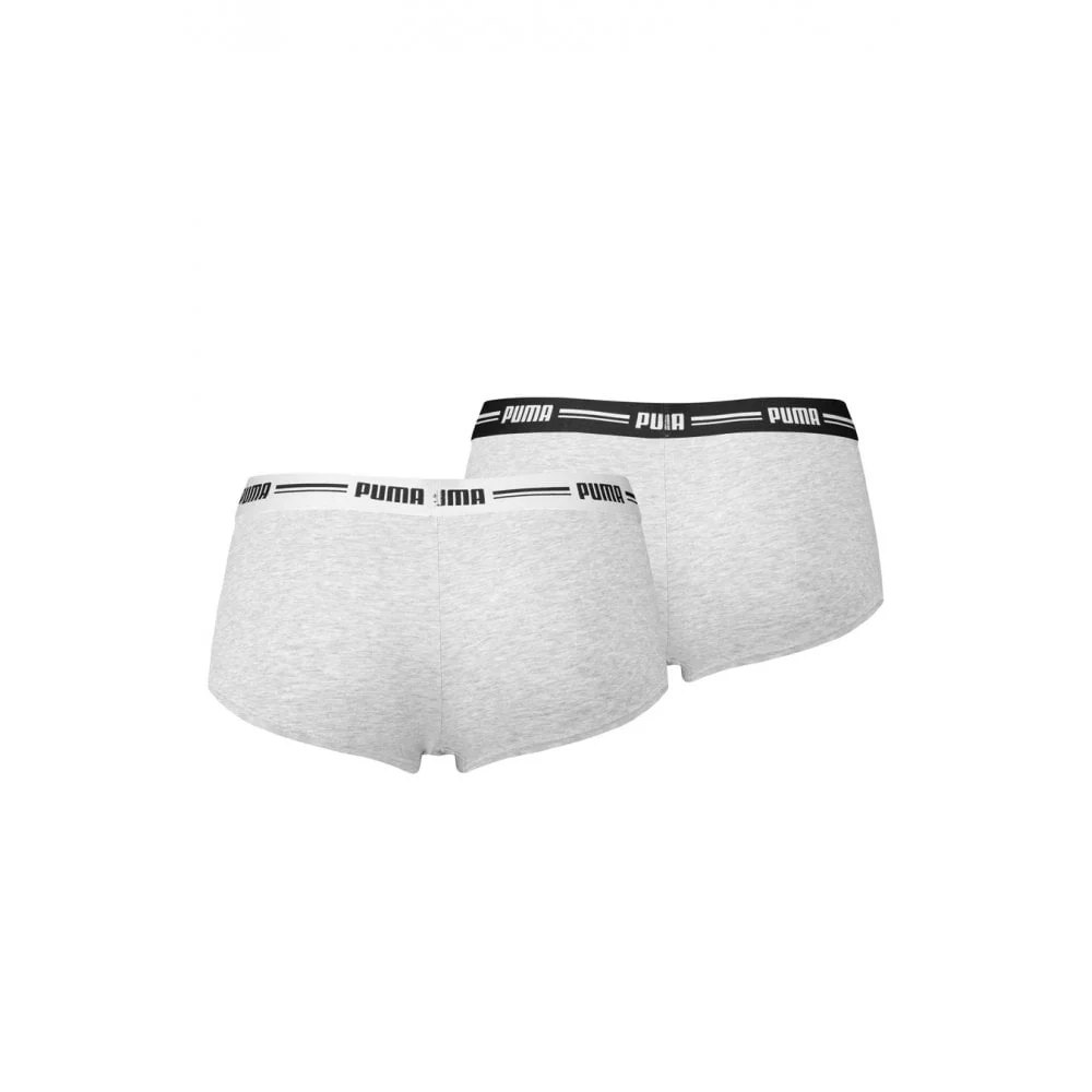 2-Pack Striped Logo Mid-Rise Mini Shorts, Grey Melange - Image 4