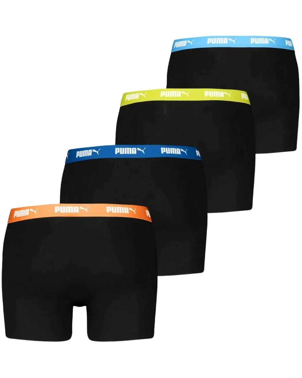 4-Pack Everyday Boxer Briefs, Black w/ yellow/orange/blue waistbands - Image 3