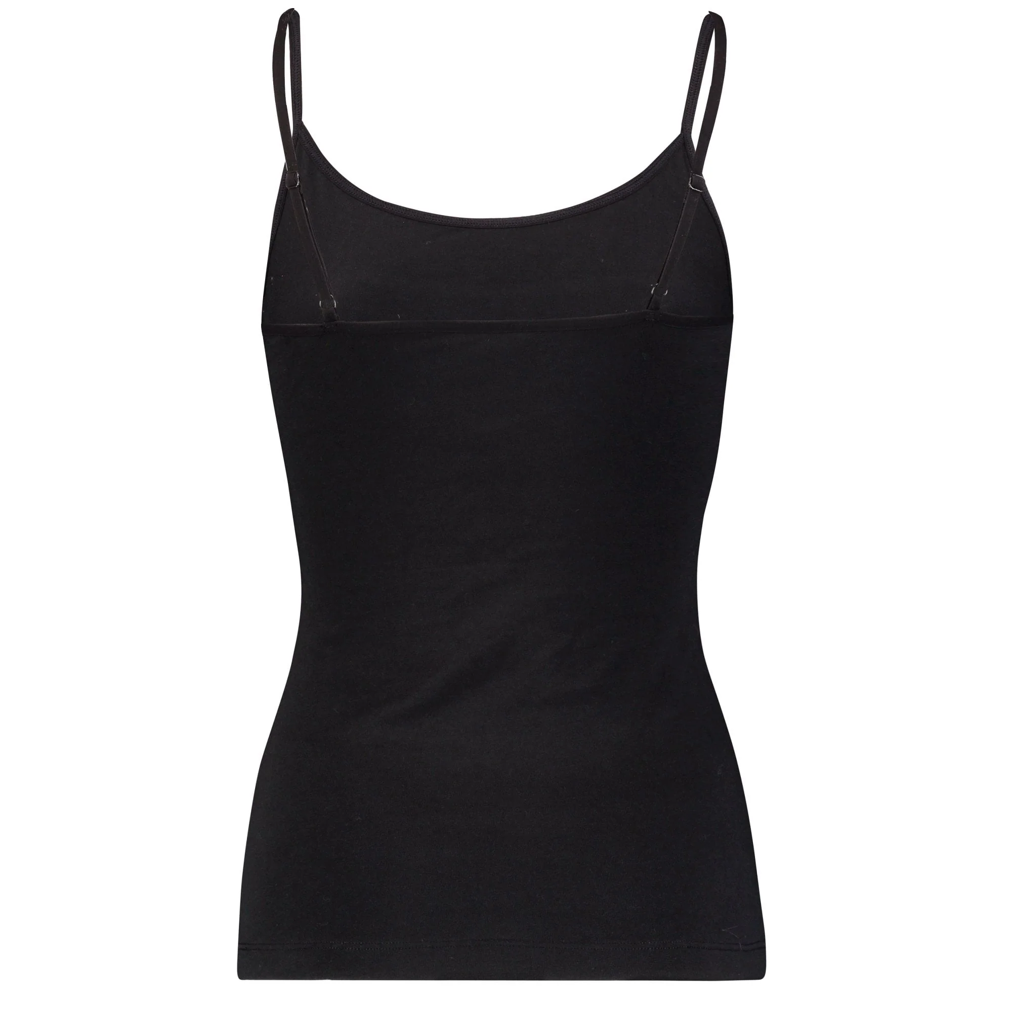 Cotton Modal Slim-Fit Camisole Top, Black - Image 3