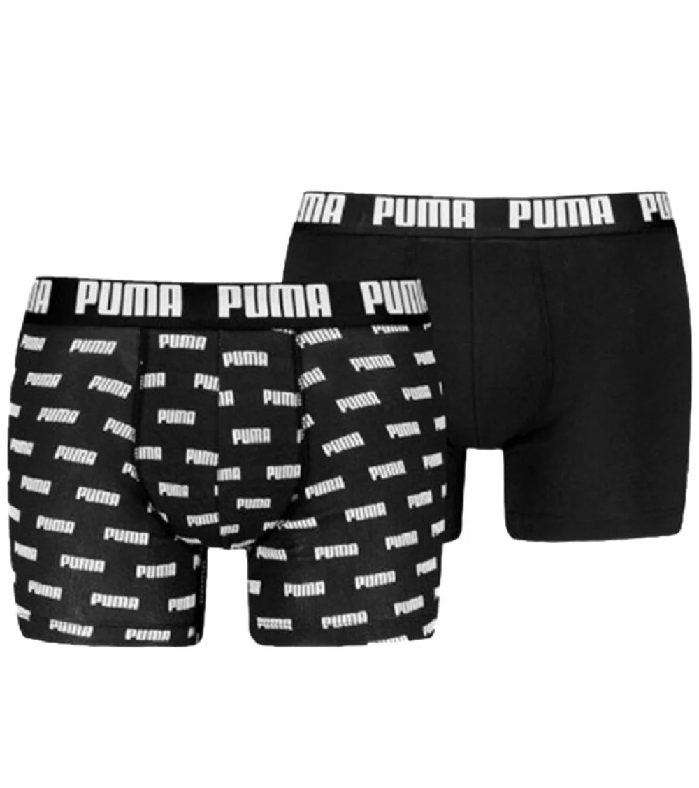 2-Pack Allover Logo Boxer Briefs, Black