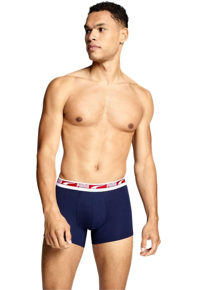 2-Pack Everyday Multi Logo Boxer Briefs, Navy w/ red/blue - Image 2