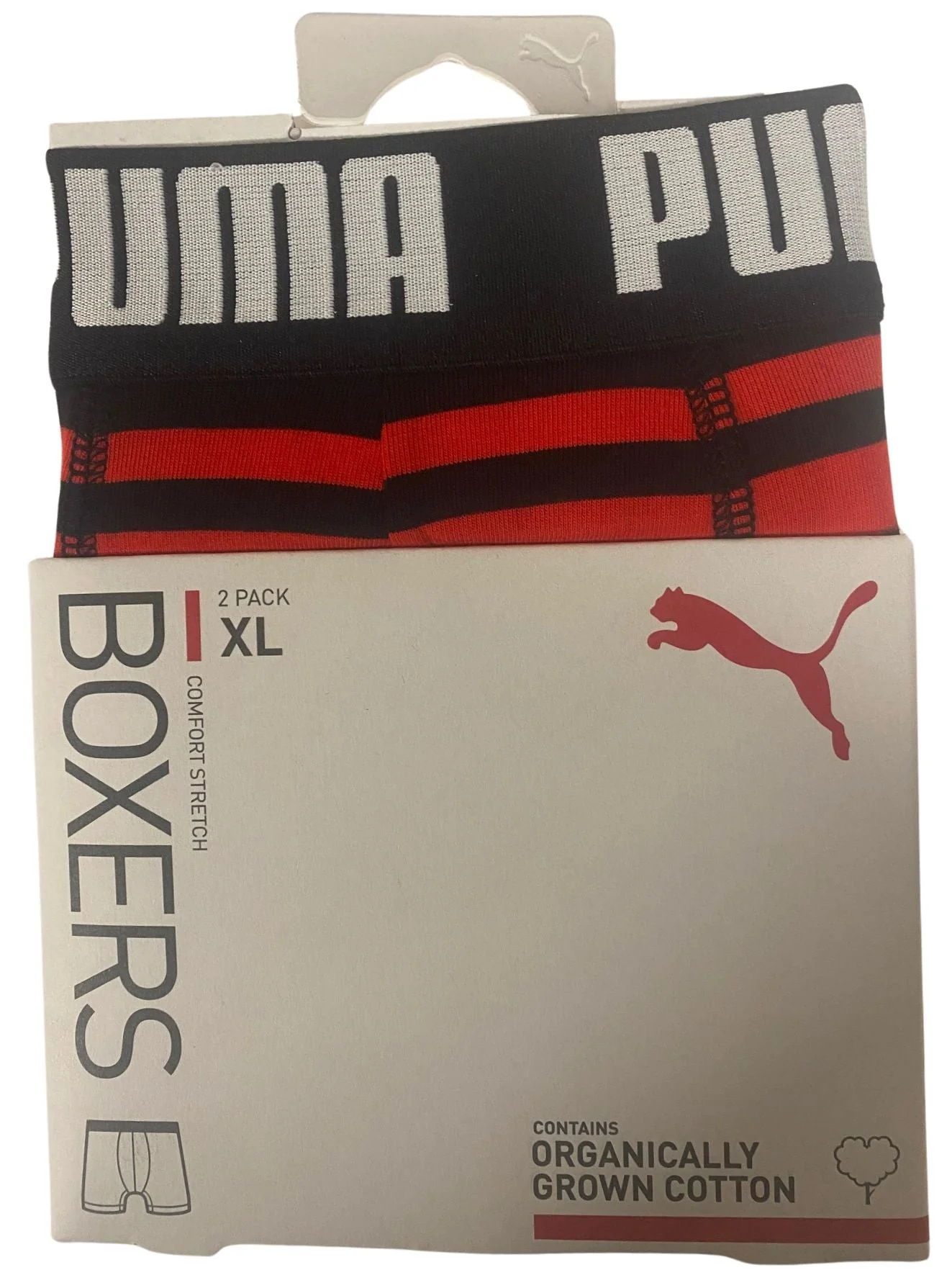 2-Pack Heritage Stripe Boxer Briefs, Red/Black - Image 2