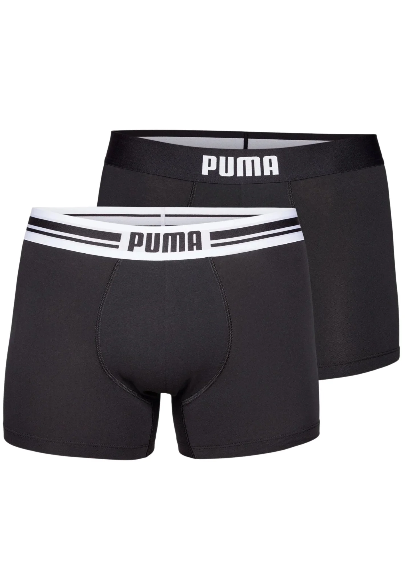 2-Pack Placed Logo Boxer Briefs, Black