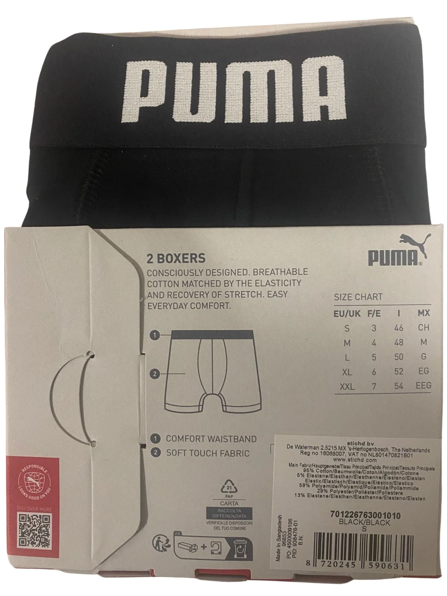 2-Pack Placed Logo Boxer Briefs, Black - Image 3