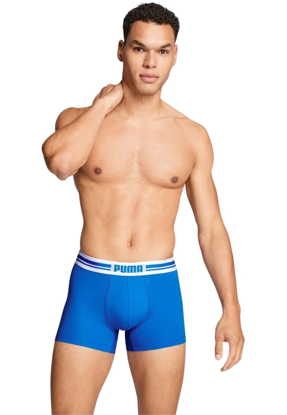2-Pack Placed Logo Boxer Briefs, Blue/Navy - Image 3