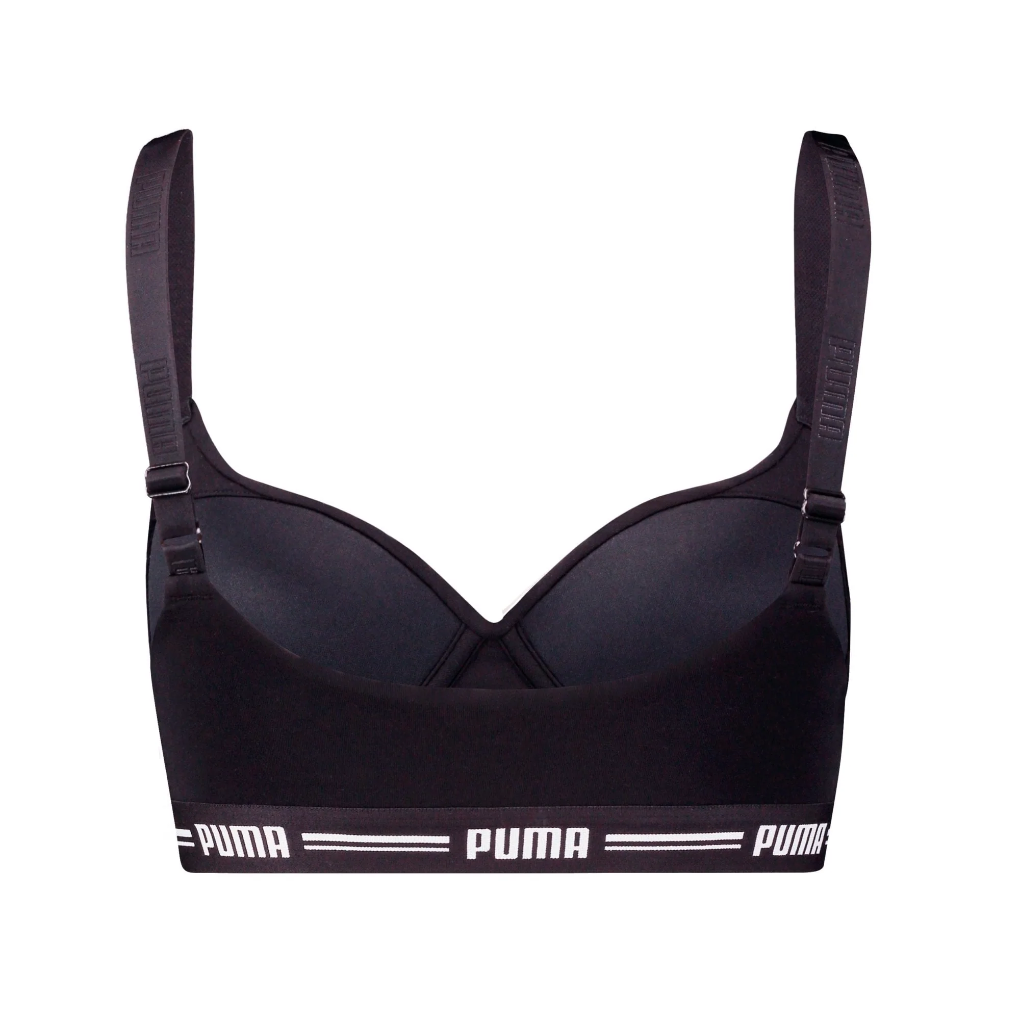 Striped Logo Padded Bra Top, Black - Image 16