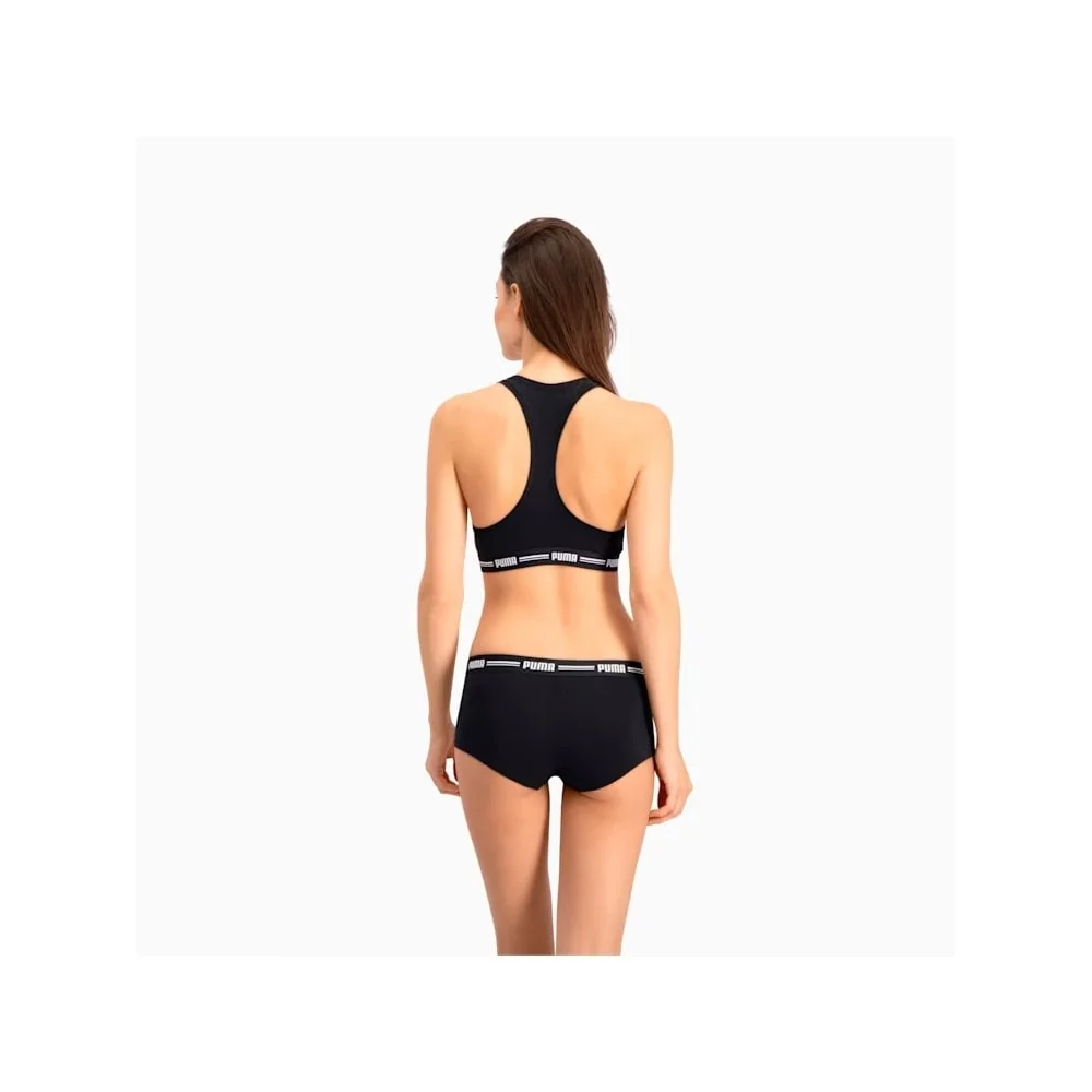 Striped Logo Racerback Bra Top, Black - Image 15