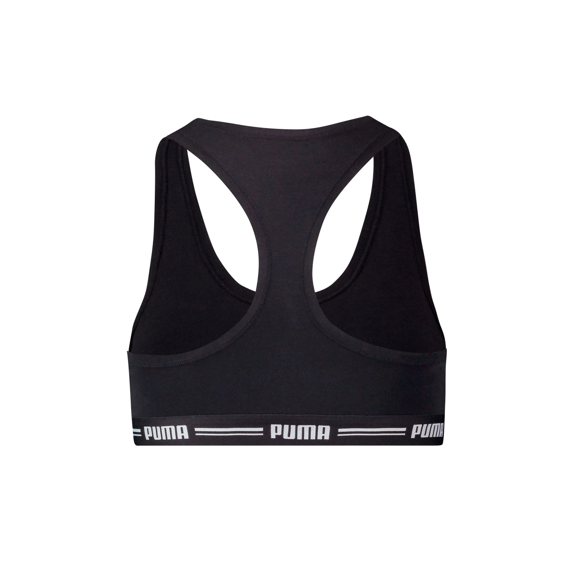 Striped Logo Racerback Bra Top, Black - Image 19
