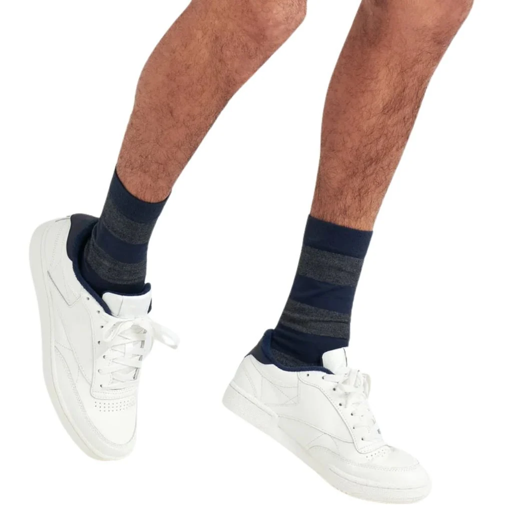 2-Pack Whole Package Crew Socks, Black Heather / Ombre Rugby - Image 2
