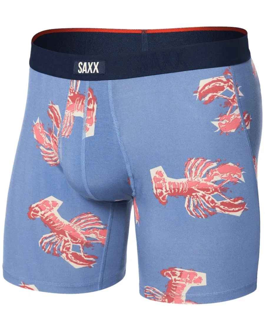 Vibe Xtra Soft Fly Boxer Brief 6", Lobster Boil Tidal Blue