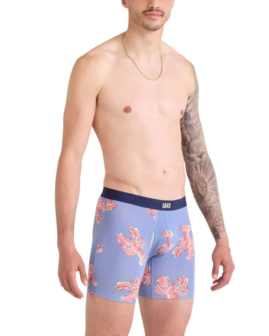 Vibe Xtra Soft Fly Boxer Brief 6", Lobster Boil Tidal Blue - Image 2