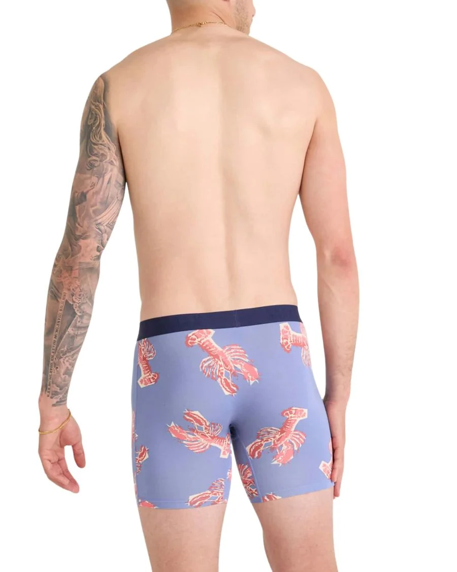 Vibe Xtra Soft Fly Boxer Brief 6", Lobster Boil Tidal Blue - Image 3