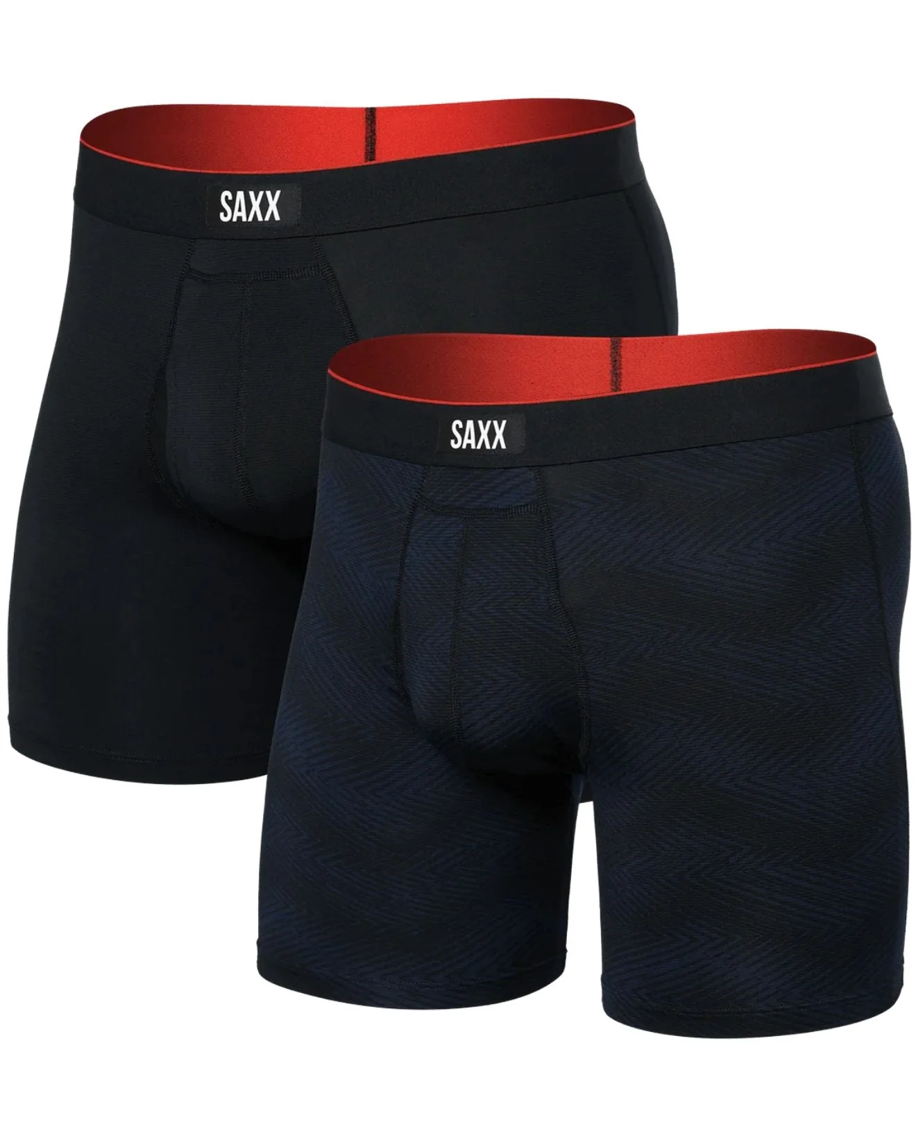 2-Pack Multi-Sport Performance Fly Boxer Briefs 6", Full Tilt Chevron/Black