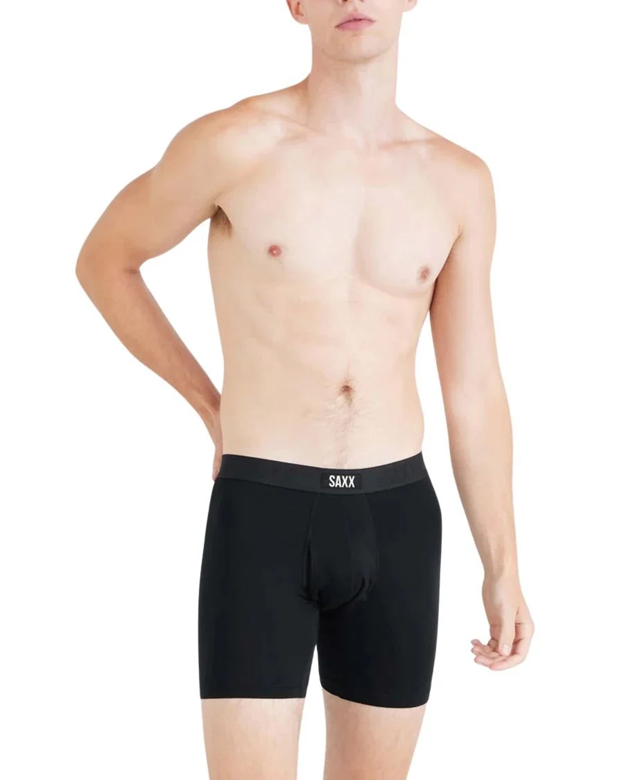 2-Pack Vibe Xtra Soft Fly Boxer Briefs 6", Black - Image 2