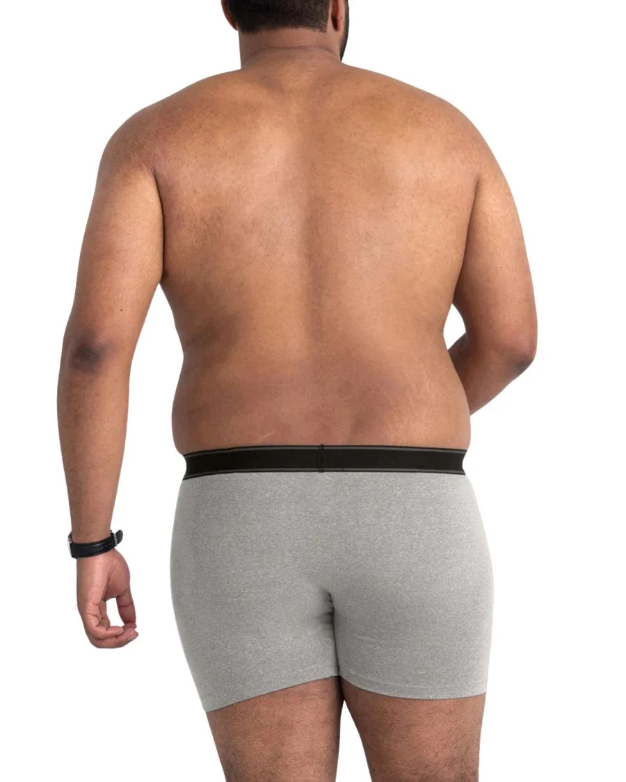 Daytripper Comfort Stretch Fly Boxer Brief 5", Grey Heather - Image 3