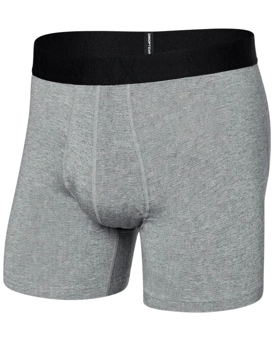 DropTemp® Cooling Cotton Fly Boxer Brief 5", Dark Grey Heather