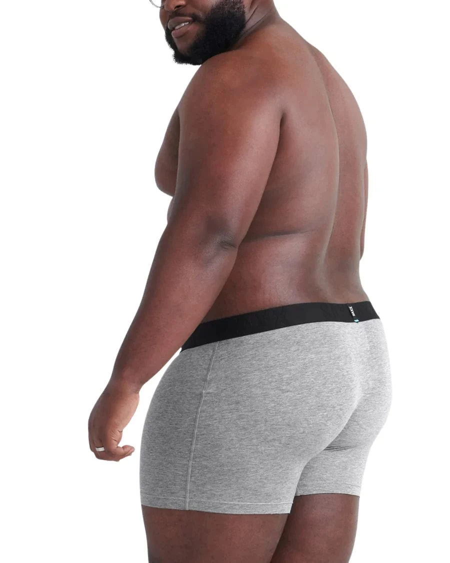 DropTemp® Cooling Cotton Fly Boxer Brief 5", Dark Grey Heather - Image 3