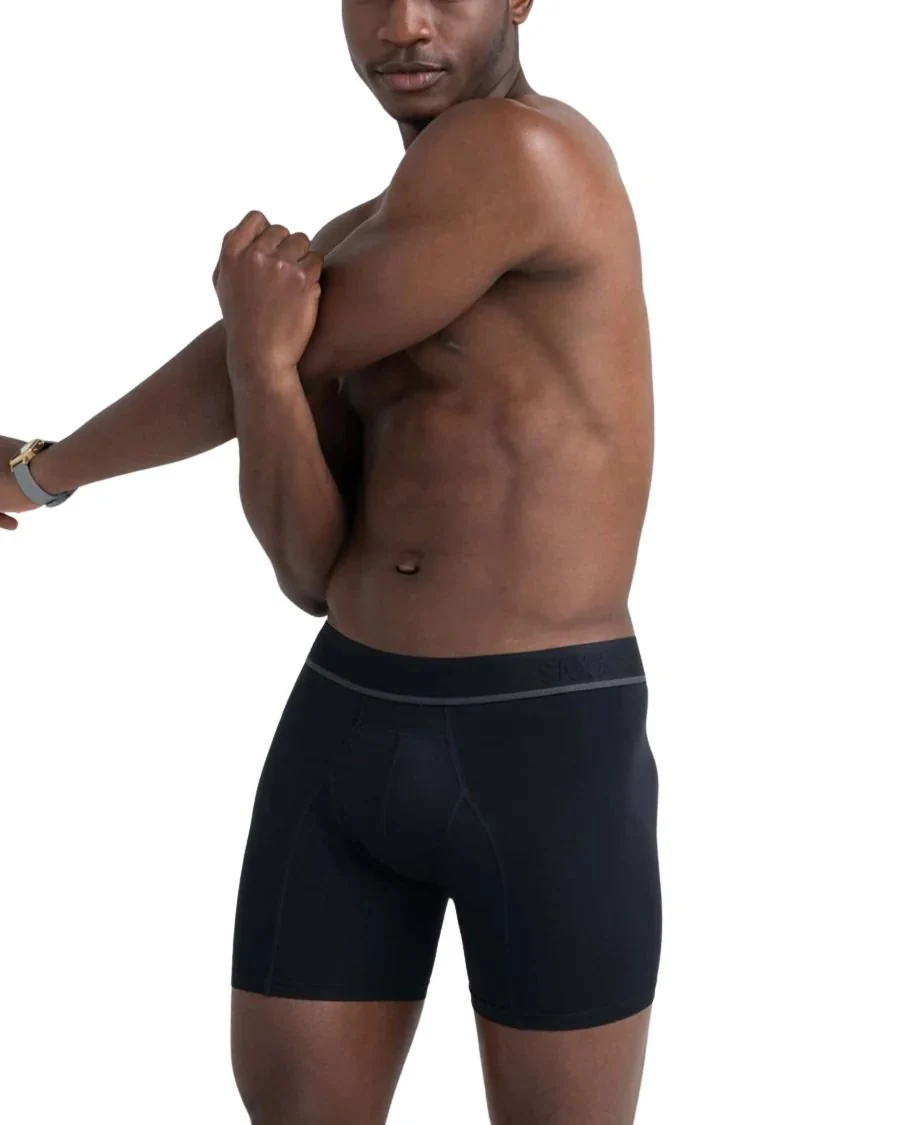 Kinetic Light Compression Mesh Boxer Brief 5", Black - Image 2