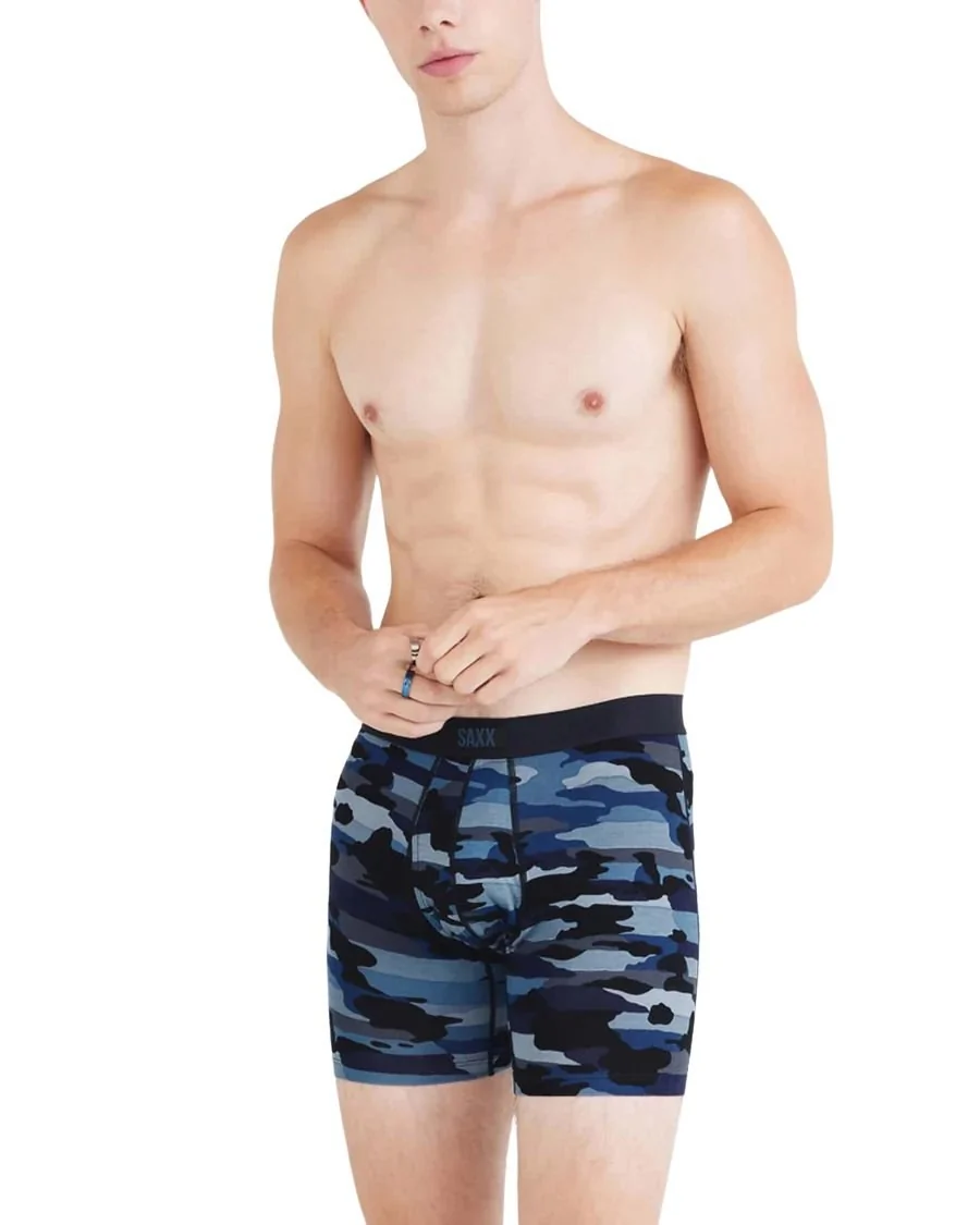 Vibe Xtra Soft Fly Boxer Brief 6", Camo Navy - Image 2