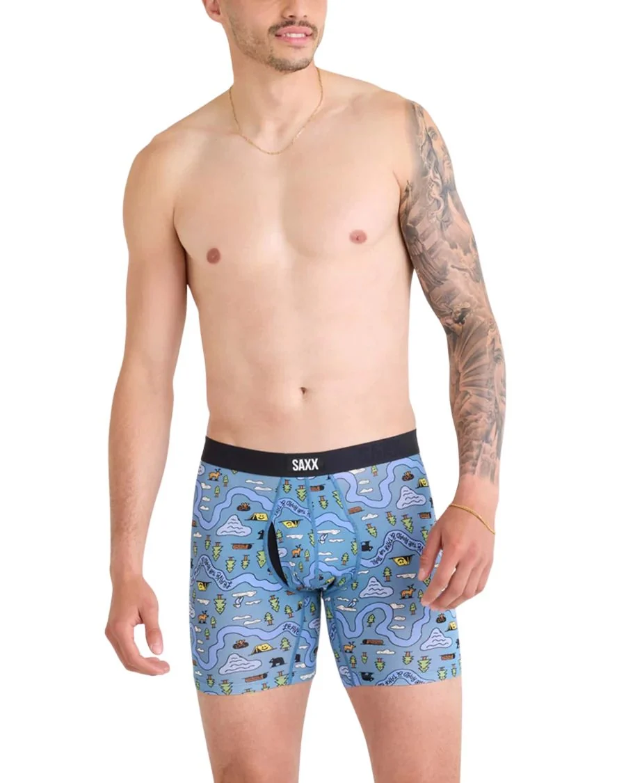 Vibe Xtra Soft Fly Boxer Brief 6", Take the Trail Slate - Image 2