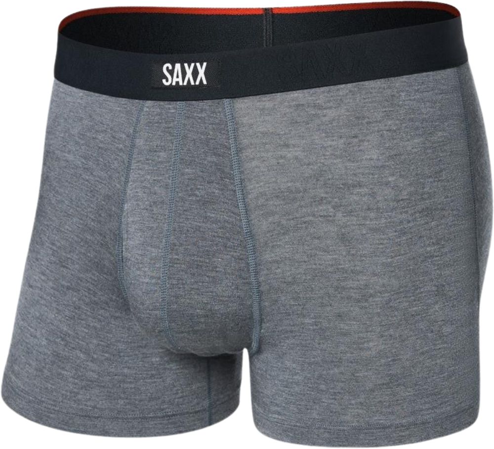 Vibe Xtra Soft Fly Boxer Trunk 3", Dark Grey Heather