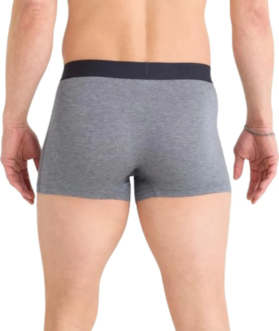 Vibe Xtra Soft Fly Boxer Trunk 3", Dark Grey Heather - Image 4
