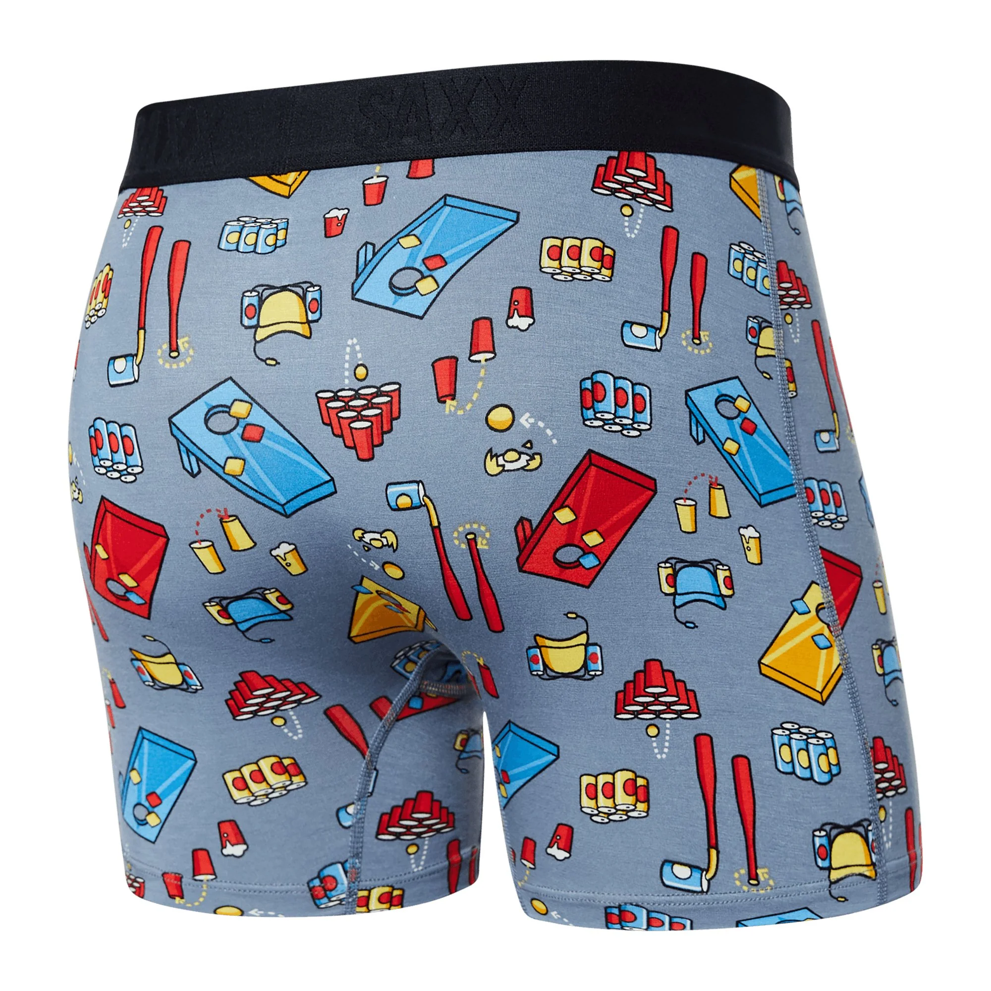 Vibe Super Soft Boxer Brief, Beer Olympics Grey - Image 2
