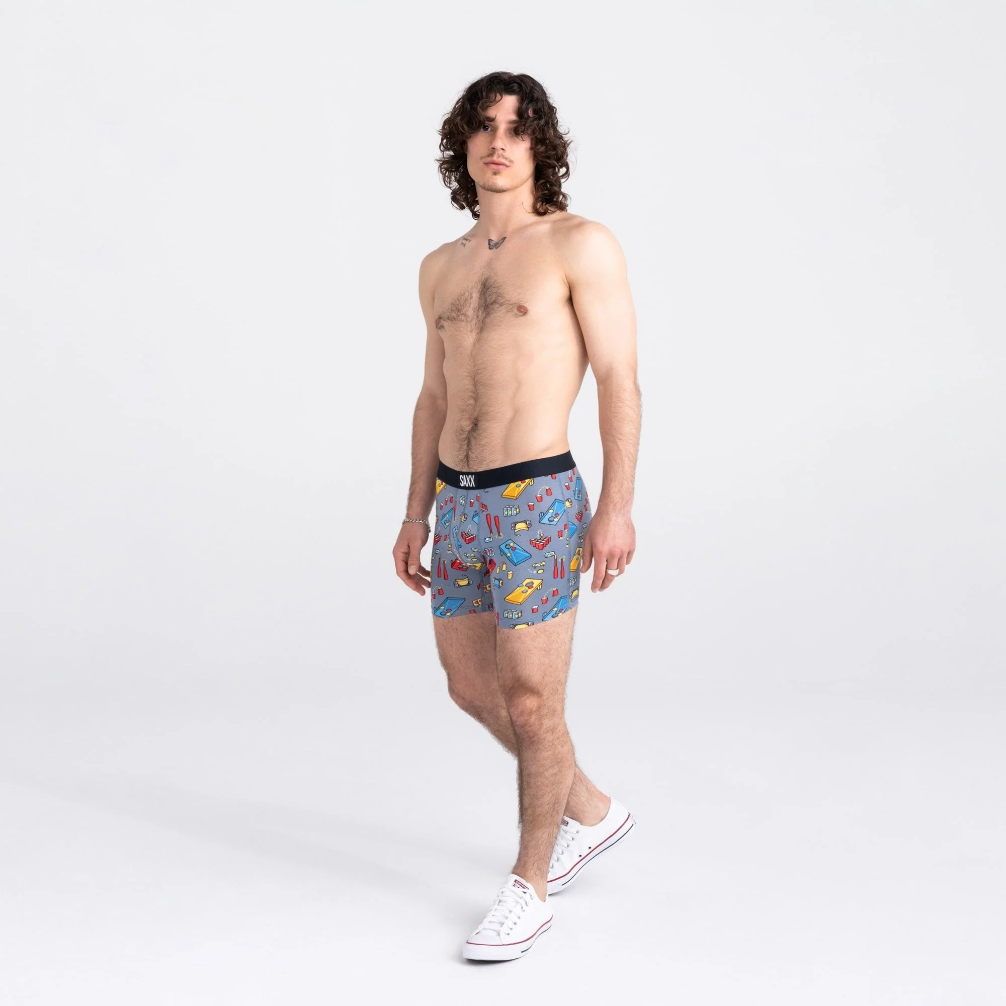 Vibe Super Soft Boxer Brief, Beer Olympics Grey - Image 4