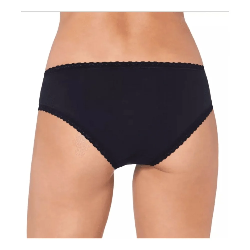24/7 3-Pack Cotton Lace Hipster Brief, Black - Image 3