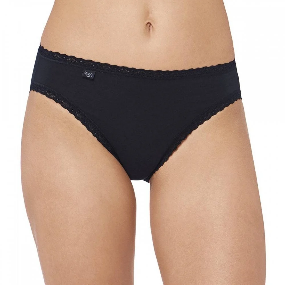 24/7 3-Pack Cotton Lace Tai Brief, Black - Image 3