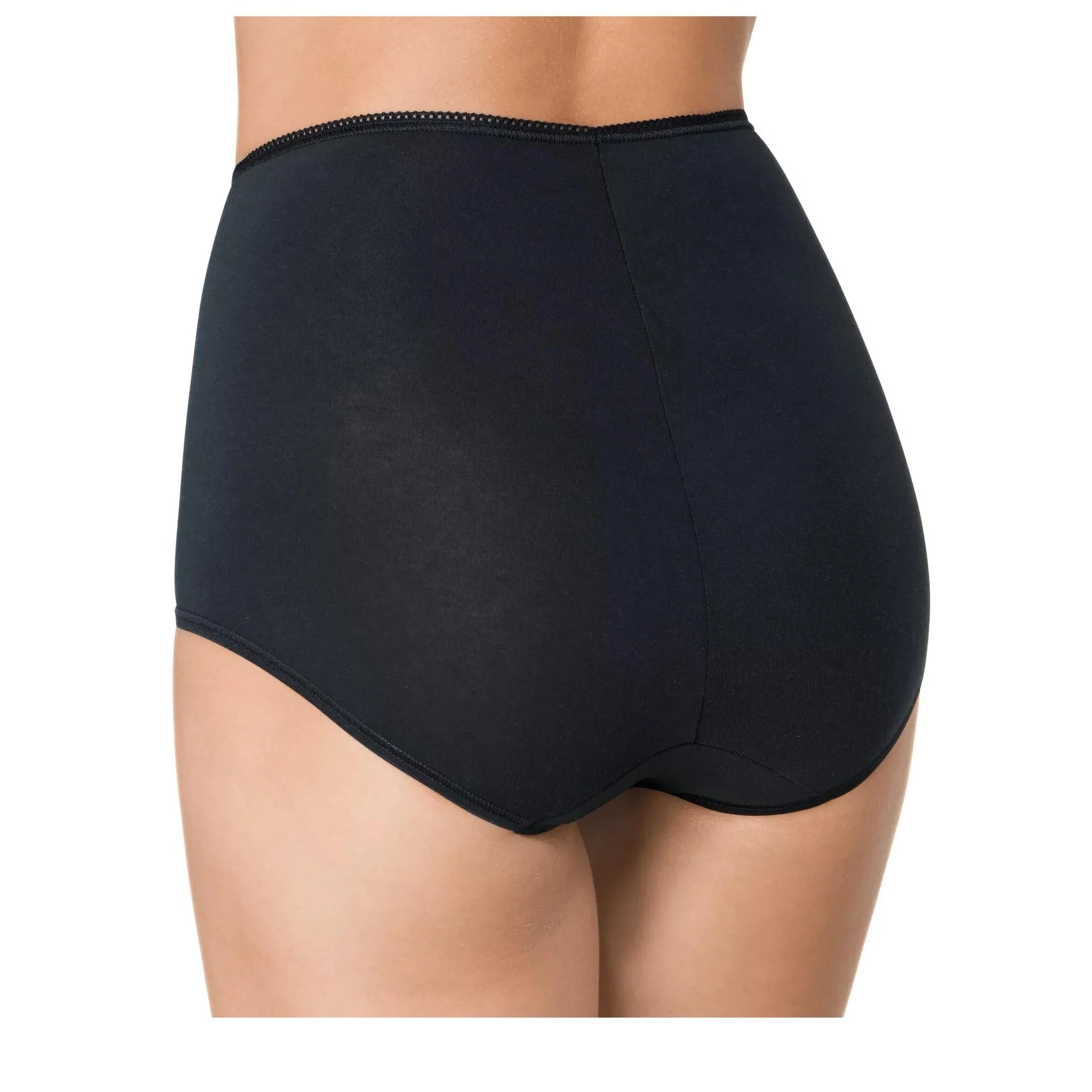 24/7 3-Pack Cotton Maxi Briefs, Black - Image 3