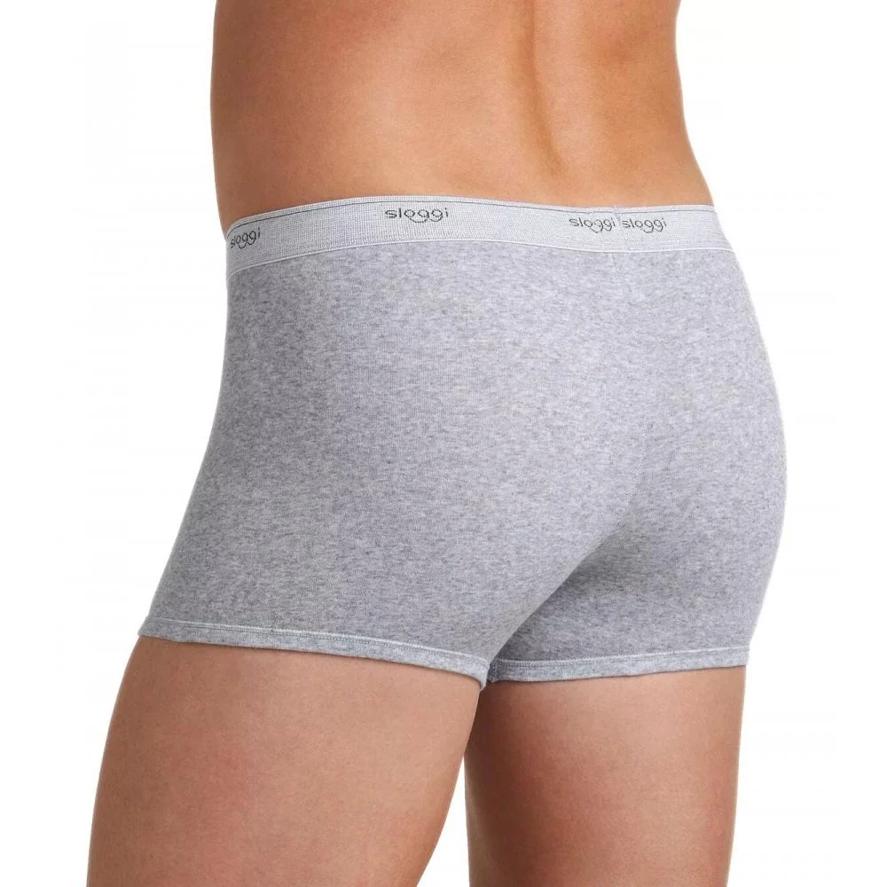 2-Pack Basic Short Boxer Trunks, Grey Melange - Image 3