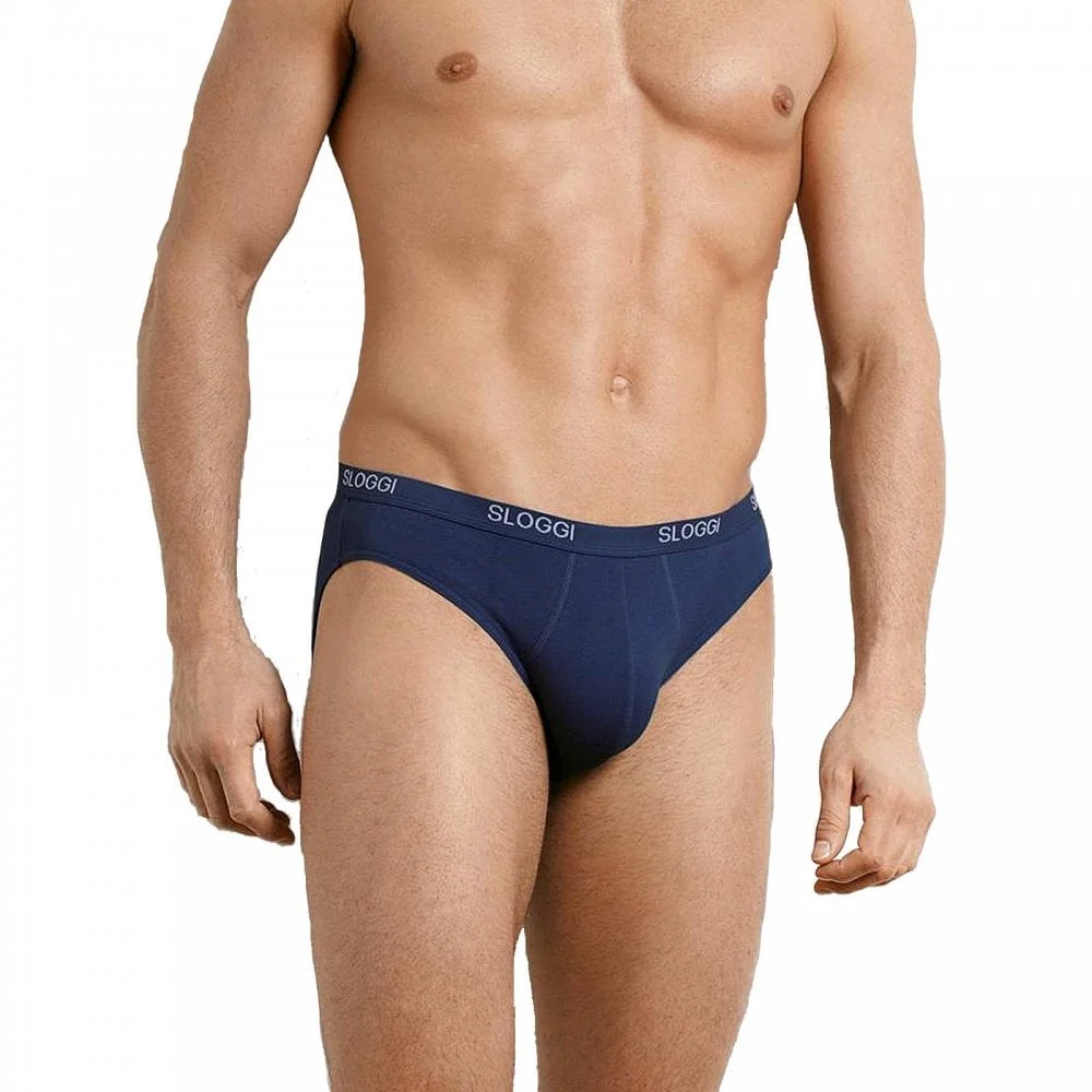 Basic Men's Mini Brief, Night Blue - Image 2