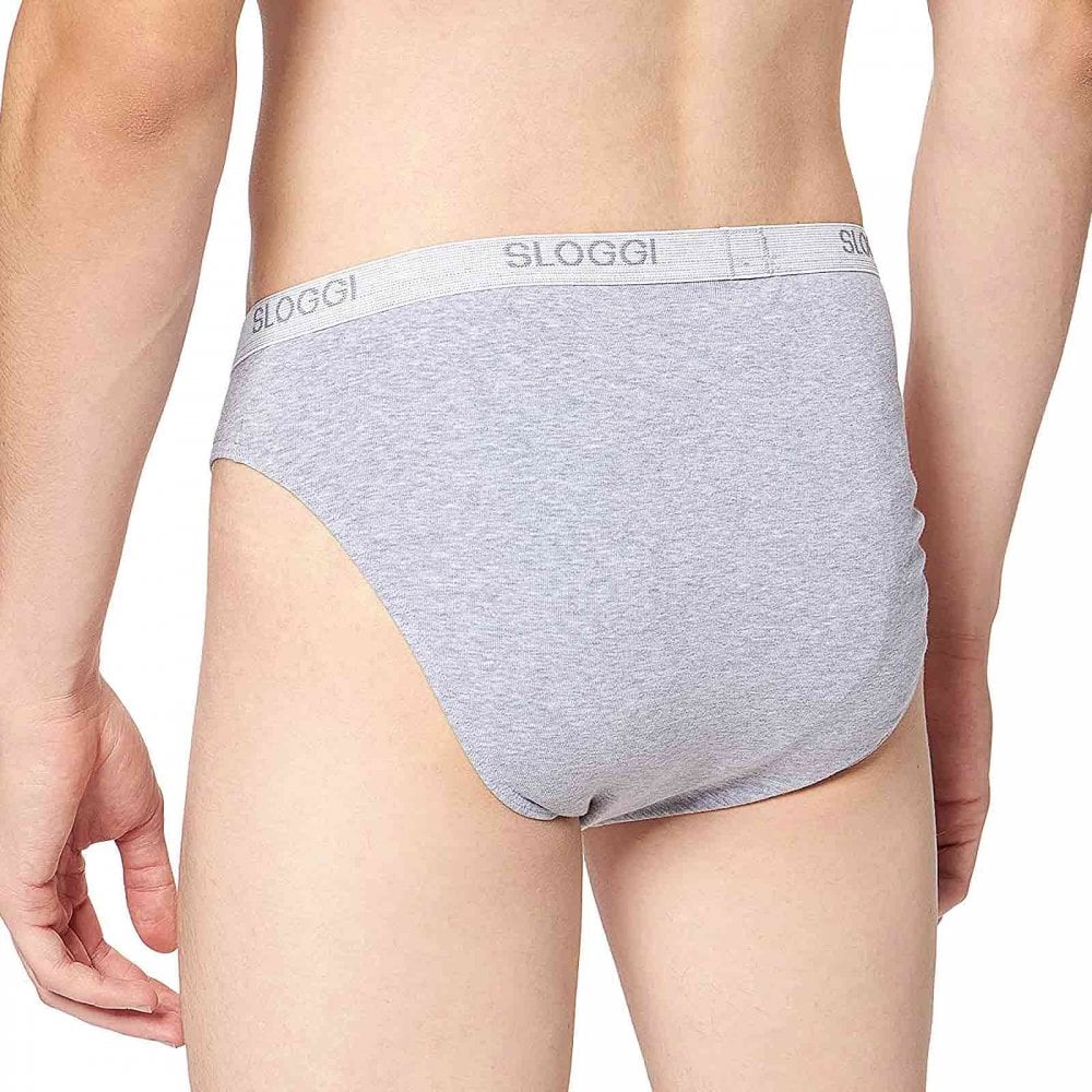 Basic Men's Mini Brief, Grey Melange - Image 3