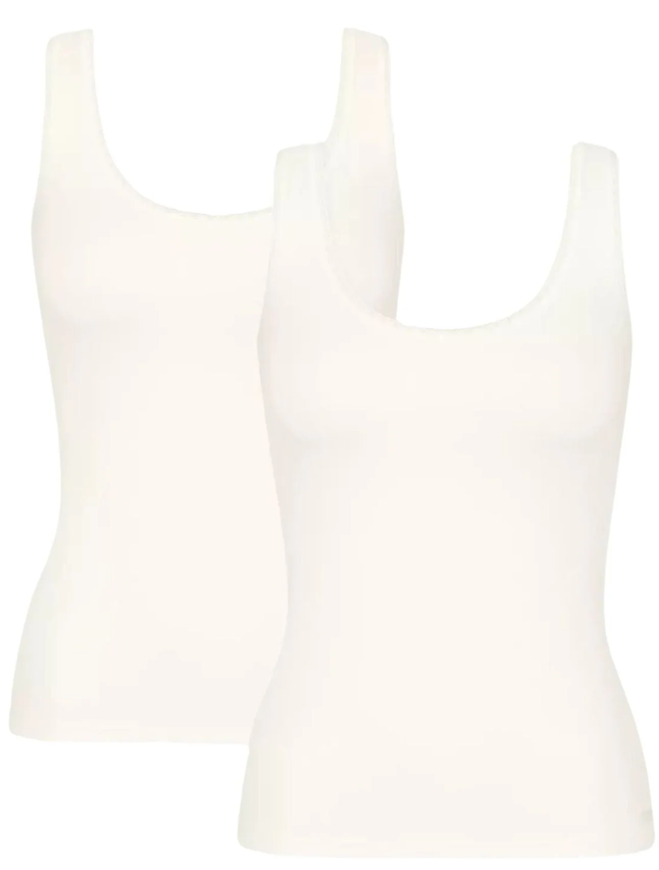 Go 2-Pack Stretch Tank Tops, White