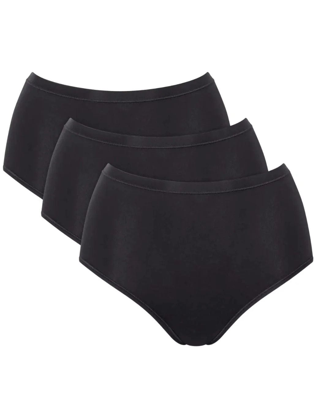 Go Daily Cotton 3-Pack High Waist Briefs, Black