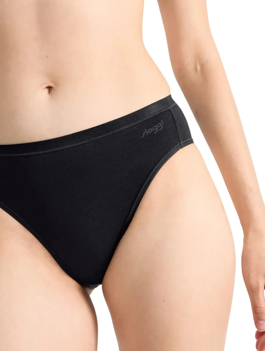 Go Daily Cotton 3-Pack Tai Briefs, Black - Image 5